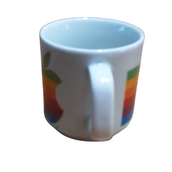 Vintage Apple Computer Logo 80's Mug Papel Rainbow MacIntosh Lisa Coffee Cup - Picture 13 of 14